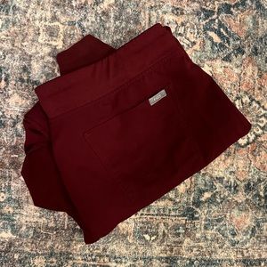 Figs burgundy Zamora jogger pants size XL